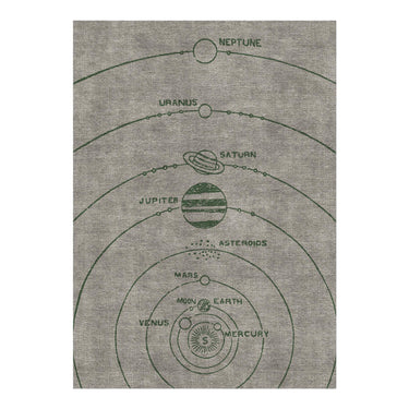 Solar System Taupe & Forest in 5' x 7' Size