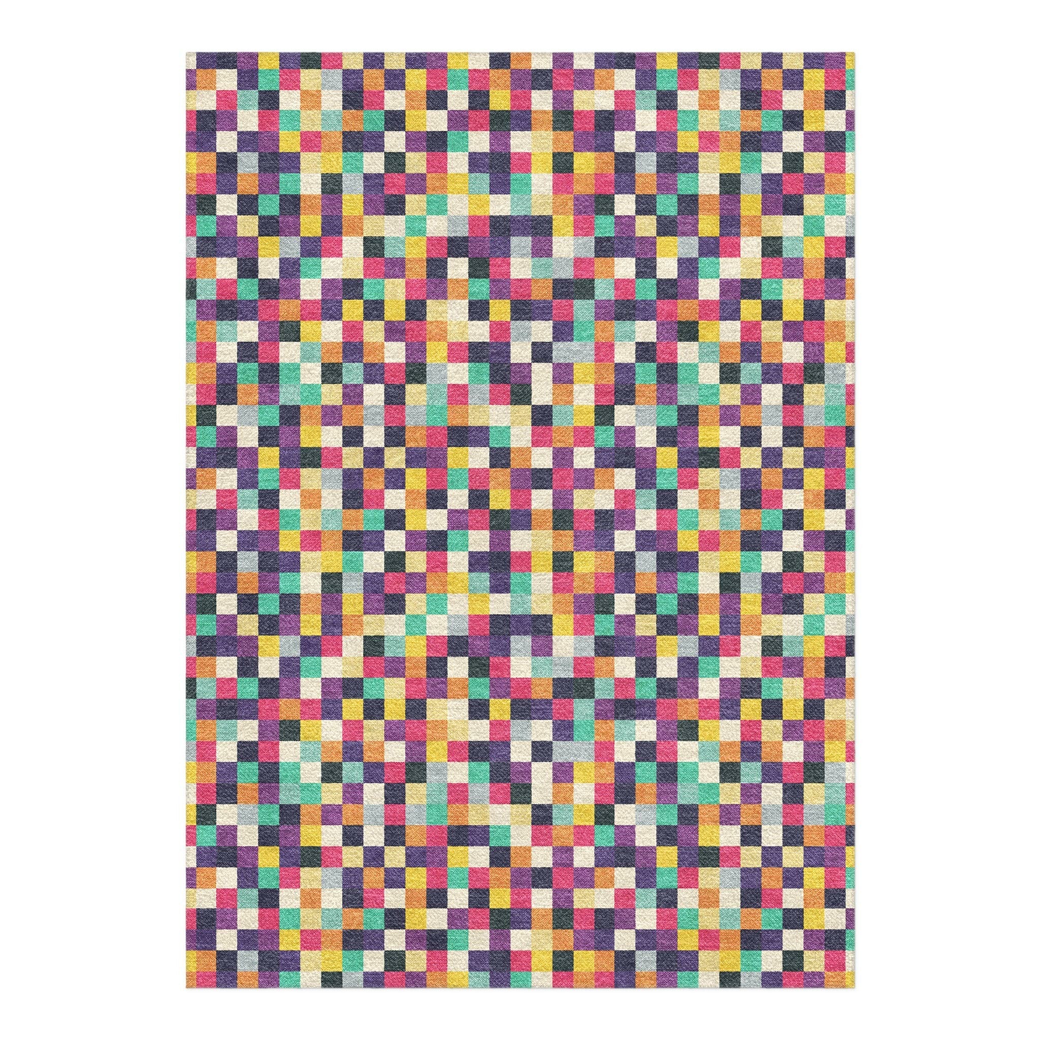 Colours Rug Digital Pixel Mosaic Multicolor Area Rug – Undrfoot Rugs