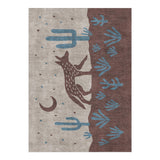 Desert Coyote Dark Red Clay & Dusty Blue in 5' x 7' Size