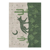 Desert Coyote Forest & Moss Green in 5' x 7' Size