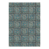 Diego Navy & Turquoise in 5' x 7' Size