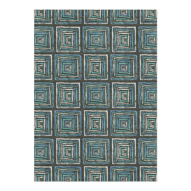 Diego Navy & Turquoise in 5' x 7' Size