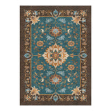 Miriam Dark Teal & Brown in 5' x 7' Size