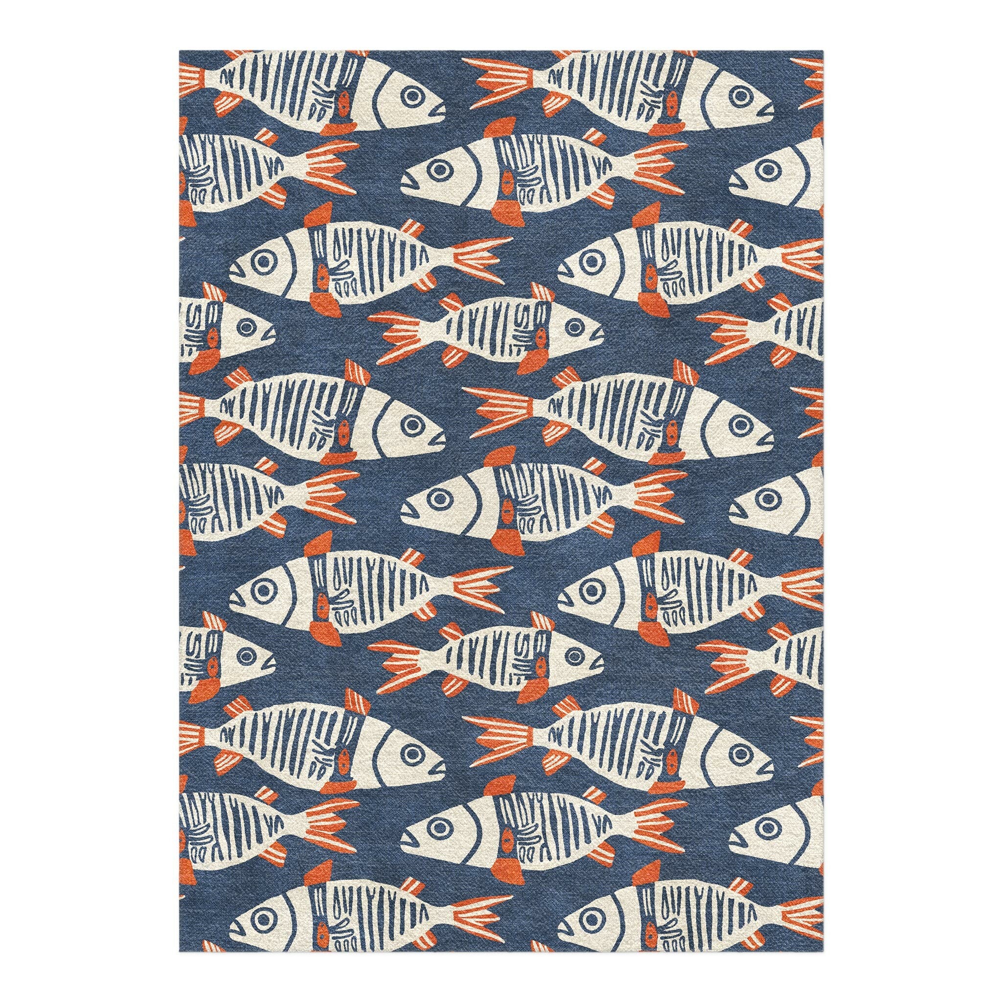 Tribal Fish Area Rug – Undrfoot Rugs