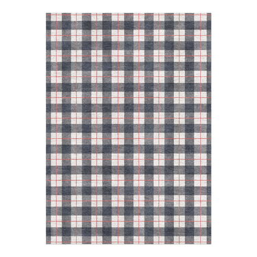 Wallace Plaid Navy & Red in 7x5ft Size