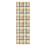 Madras Plaid Taupe & Green in 8x2 5ft Size