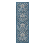 Agnes Damask Denim Blue in 2.5' x 8' Runner Size