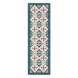 Elliot Blue & Orange in 2.5' x 8' Runner Size