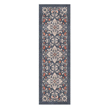 Annette Navy & Orange in 2.5' x 8' Runner Size