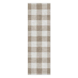 Buffalo Plaid Light Cedar Brown in 2.5' x 8' Runner Size