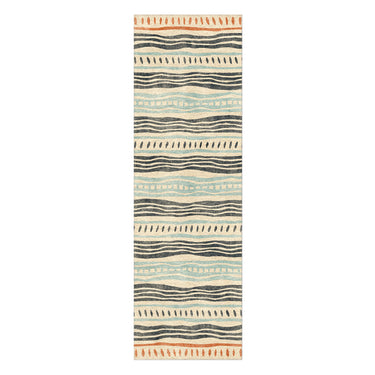 Delsin Blue & Orange in 2.5' x 8' Runner Size