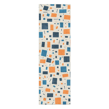 Geometric Confetti Orange in 2.5' x 8' Runner Size