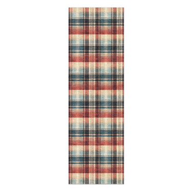 Monaghan Plaid Blue & Red in 8x2 5ft Size