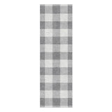 Buffalo Plaid Light Grey in 2.5' x 8' Runner Size