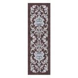 Aubrey Maroon & Light Blue in 2.5' x 8' Runner Size