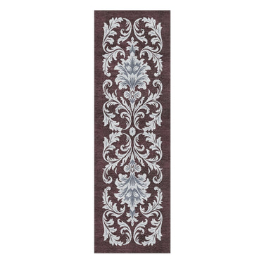 Aubrey Maroon & Light Blue in 2.5' x 8' Runner Size