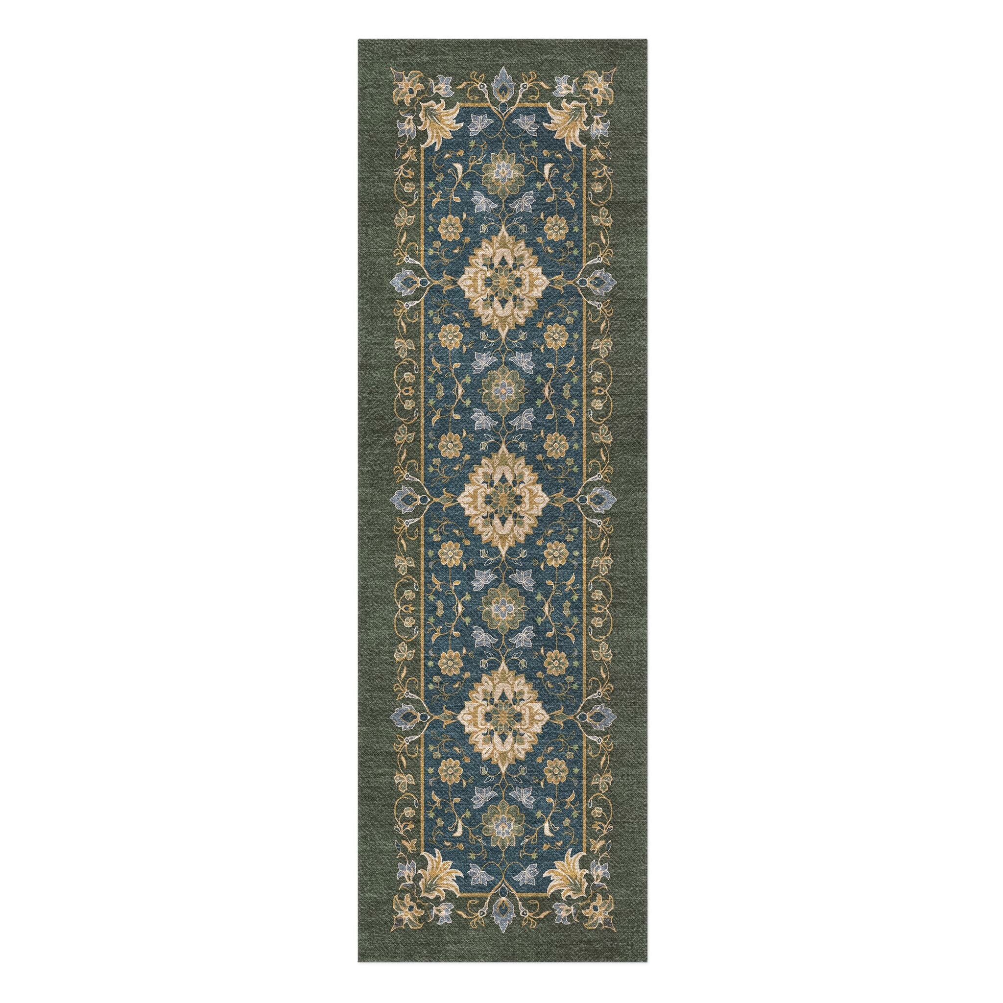 Green Navy Multi Rug Miriam Navy & Olive Green Area Rug – Undrfoot Rugs