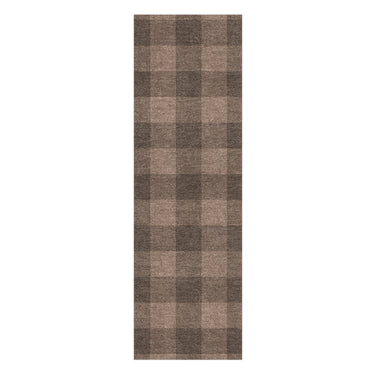 Buffalo Plaid Dark Cedar Brown in 2.5' x 8' Runner Size