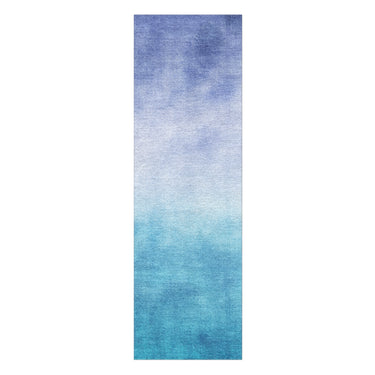 Micah Watercolor Blue & Teal in 8x2 5ft Size