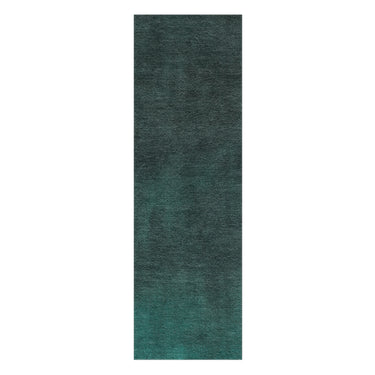 Keanu Watercolor Deep Teal Ombre in 8x2 5ft Size