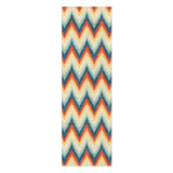 Firekat Blue & Orange in 2.5' x 8' Runner Size