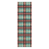 Feguson Plaid Teal & Red in 2.5' x 8' Runner Size