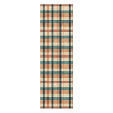 Brenton Plaid Taupe & Teal in 2.5' x 8' Runner Size