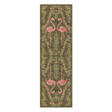 Flamingo Friends Sage Green in 2.5' x 8' Runner Size