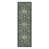 Fenwick Green & Orange in 2.5' x 8' Runner Size