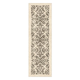 Floranna Ivory & Black in 2.5' x 8' Runner Size