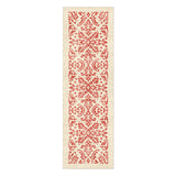 Floranna Ivory & Red in 2.5' x 8' Runner Size