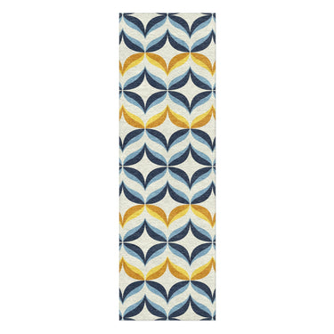 Jasper Blue & Gold in 2.5' x 8' Runner Size