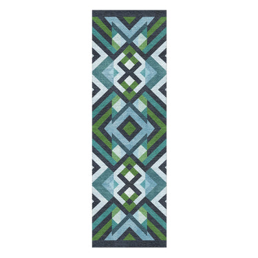 Sonora Blue & Green in 2.5' x 8' Runner Size