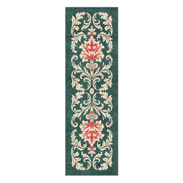 Aubrey Forest Green & Red in 2.5' x 8' Runner Size