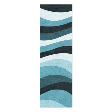 Sinuous Teal Monochrome in 8x2 5ft Size