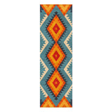 Zareen Blue & Orange in 8x2 5ft Size