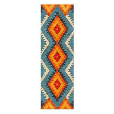 Zareen Blue & Orange in 8x2 5ft Size