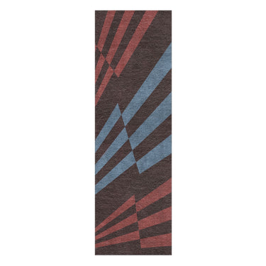 Prisma Maroon & Sky in 2.5' x 8' Runner Size