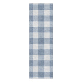 Buffalo Plaid Steel Blue in 2.5' x 8' Runner Size