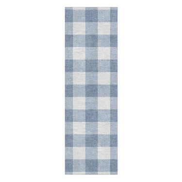 Buffalo Plaid Steel Blue in 2.5' x 8' Runner Size