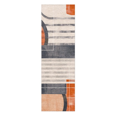 Gordian Navy & Orange in 2.5' x 8' Runner Size