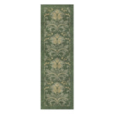 Agnes Damask Deep Olive Green in 2.5' x 8' Runner Size