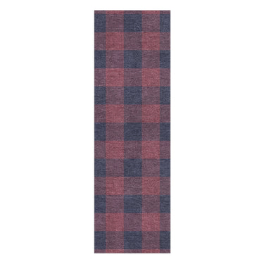 Buffalo Plaid Maroon & Navy in 2.5' x 8' Runner Size