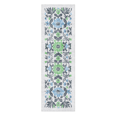 Corriana Blue & Green in 2.5' x 8' Runner Size