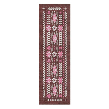 Topanga Burgundy & Pink in 2.5' x 8' Runner Size