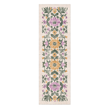 Corriana Green & Purple in 2.5' x 8' Runner Size