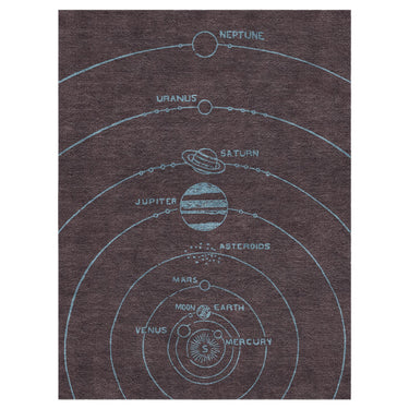 Solar System Burgandy & Powder Blue in 6' x 9' Size