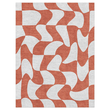 Twyla Checkered Coral in 6' x 9' Size