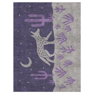 Desert Coyote Eggplant & Dusty Purple in 6' x 9' Size