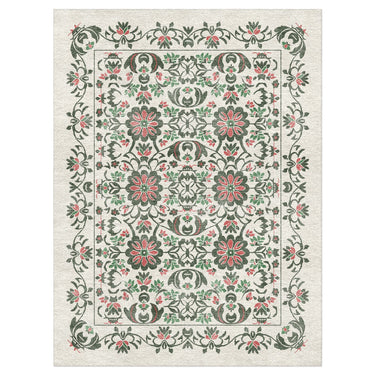 Georgiana Green & Deep Cerise in 6' x 9' Size